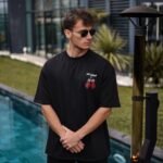 Erkek Kısa Kol Tişört Bisiklet Yaka Box Eldiven Baskılı T-Shirt -  Siyah