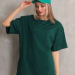 Düz Penye T-shirt- Yeşil