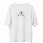 Baskılı T-Shirt Bisiklet Yaka T-Shirt - Beyaz