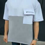 ERKEK Tişört Torba Cepli Parçalı Kısa Kol T-Shirt - Gri