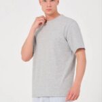 Erkek Düz T-Shirt Kısa Kol Bisiklet Yaka Regular Fit Rahat Kalıp Günlük Tişört - Gri