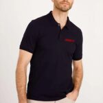 Erkek Pike Polo Yaka Tişört Düğmeli Baskılı T-Shirt - Beyaz