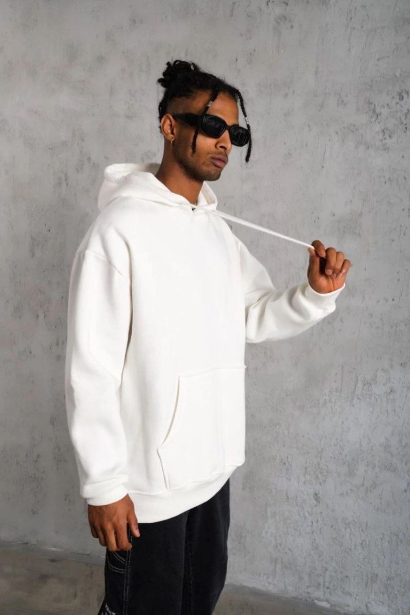 vlmrtr-6156_3-iplik-kapsonlu-sweatshirt-hoodie-beyaz-50796973-sw853sh1280-lzgnxef7.jpg 3 İplik Pamuklu Kapüşonlu Cepli Düz Oversize Hoodie Sweatshirt - Beyaz - Görsel 1