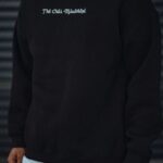 Erkek 3 iplik Pamuklu Bisiklet Yaka Baskılı SweatShirt - Siyah
