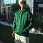 Erkek 3 İplik Pamuklu Kapüşonlu Basic SweatShirt Hoodie - Haki
