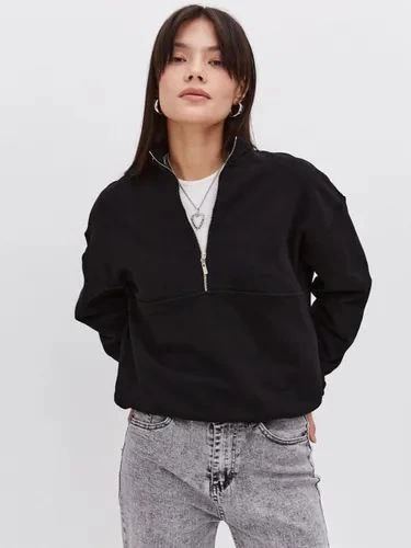 vlmrtr-6868_oversize-yarim-farmuarli-yakali-basic-sweatshirt-siyah-54088851-sw375sh500-1z0dk2ec.jpg Kadın 3 İplik Pamuklu Oversize Yarım Fermuarlı Yakalı Basic Sweatshirt - Siyah - Görsel 1