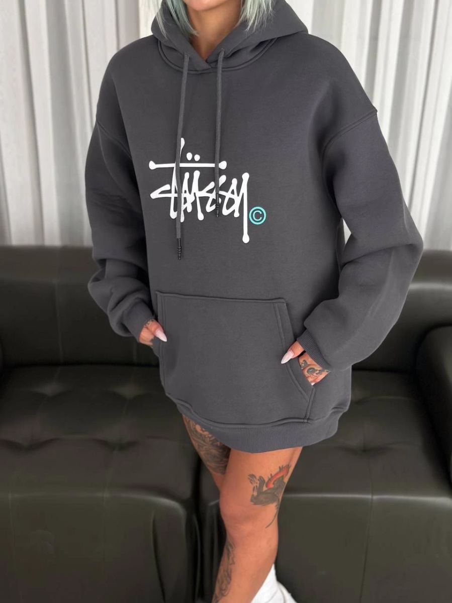 vlmrtr-6894_uc-iplik-kapsonlu-baskili-sweatshirt-fume-65945740-sw959sh1280-2immnmaf.jpg Oversize Kapüşonlu Cepli Baskılı 3 İplik Pamuklu Hoodie Sweatshirt - Füme - Görsel 1