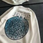 Kadın 3 İplik Pamuklu Bisiklet Yaka Baskılı SweatShirt - Beyaz