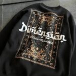 3 İplik Pamuklu Bisiklet Yaka Baskılı SweatShirt - Siyah