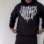 Kapüşonlu Kanguru Cepli Sweatshirt 3 İplik Pamuklu Baskılı Hoodie - Siyah