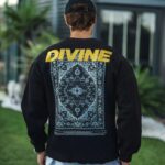 3 iplik pamuklu Kışlık Bisiklet Yaka Baskılı SweatShirt - Siyah