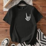 Erkek Baskılı T-Shirt Kısa Kol Bisiklet Yaka Regular Fit Rahat Kalıp Tişört - Siyah