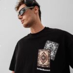 Bisiklet Yaka Baskılı T-Shirt T-Shirt - Siyah
