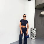 Osy Modal Yumuşak Dokulu Kumaş Crop Alt ispanyol Paça Pantolon ikili Takım - Füme