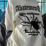 T-Shirt Örümcek Baskılı Bisiklet Yaka T-shirt - Beyaz