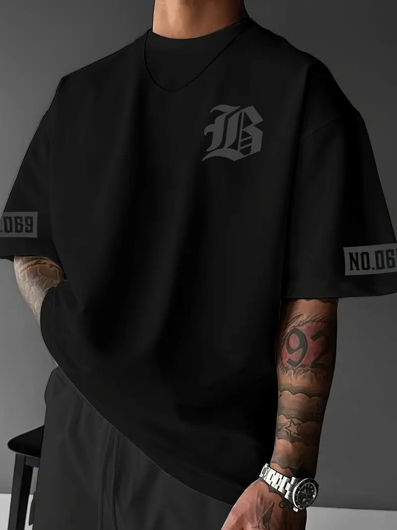 vlmrtr-8133_baskili-oversize-bisiklet-yaka-t-shirt-siyah-21304787-sw800sh1067-6o0chixs.jpg Erkek Baskılı T-Shirt Kısa Kol Bisiklet Yaka Regular Fit Yazlık Tişört - Siyah - Görsel 1