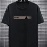 T-Shirt FUTRE Baskılı Bisiklet Yaka T-shirt - Siyah