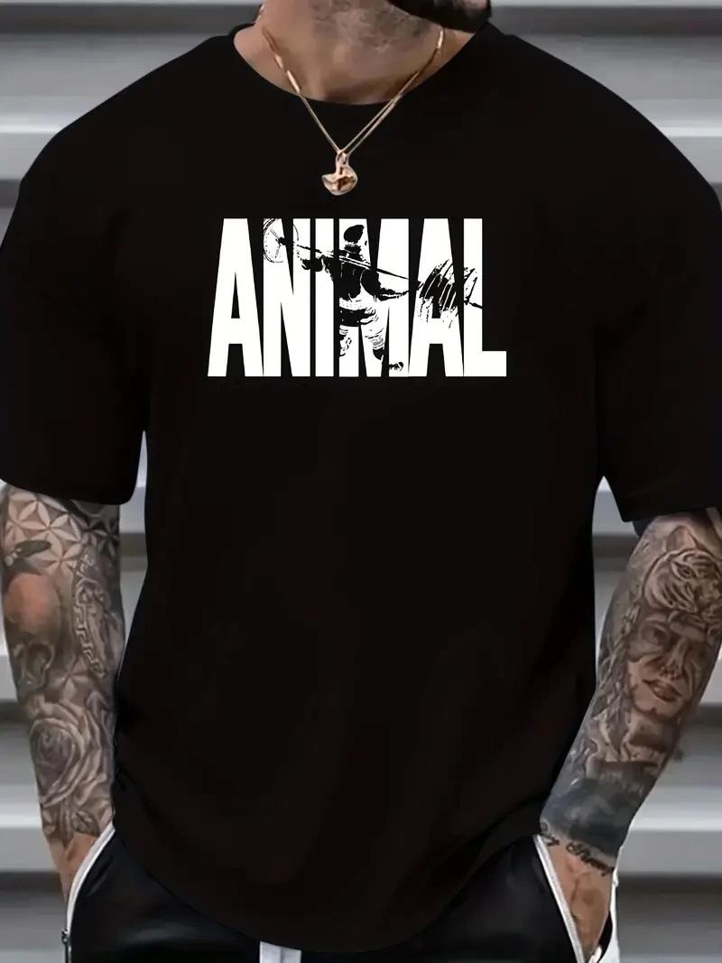 vlmrtr-8151_baskili-oversize-bisiklet-yaka-t-shirt-siyah-92183782-sw800sh1067-f0dfr99h.jpg Erkek ANIMAL Baskılı Tişört Bisiklet YakaYazlık T-shirt - Siyah - Görsel 1