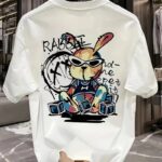 T-shirt Tavşan Baskılı T-Shirt - Beyaz