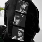 T-Shirt Sokak Stili Baskılı T-Shirt - Siyah