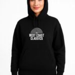Oversize Kapüşonlu Cepli Baskılı 3 İplik Pamuklu Hoodie Sweatshirt - Siyah