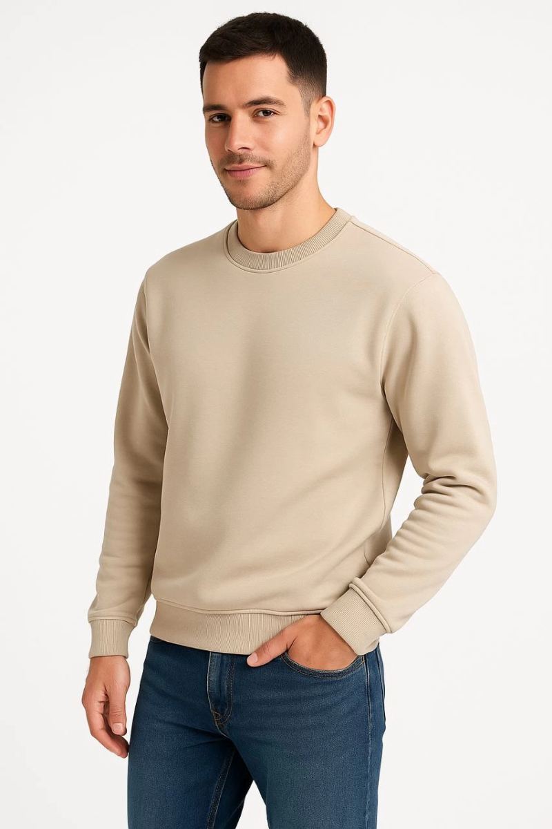 vlmrtr-8645_erkek-uc-iplik-duz-bisiklet-yaka-sweatshirt-bej-32968061-sw853sh1280-i19yvedo.jpg Erkek 3 İplik Pamuklu Düz Bisiklet Yaka SweatShirt - Bej - Görsel 1