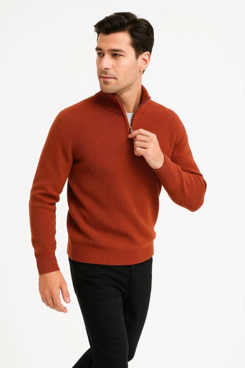 vlmrtr-8715_erkek-yarim-fermuarli-triko-kazak-selanik-orgu-dik-yaka-pamuklu-dokuma-regular-fit-uzun-kollu-kislik-model-kiremit-45732344-sw853sh1280-2jnuqx0w.jpg Erkek Yarım Fermuarlı Triko Kazak Selanik Örgü Dik Yaka Pamuklu Dokuma Regular - Kiremit - Görsel 1