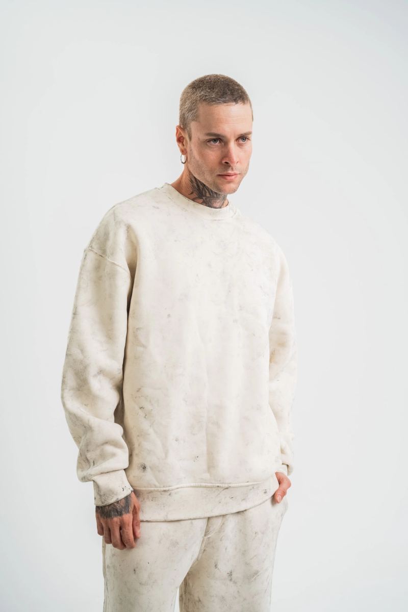 vlmrtr-9201_unisex-uzun-kol-bisiklet-yaka-yikamali-sweatshirt-krem-67723456-sw1706sh2560-1xx2pjpl.jpg 3 İplik Pamuklu Yağ Yıkamalı Bisiklet Yaka Sweatshirt Oversize Hoodie - Krem - Görsel 1