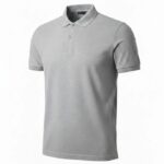 Erkek Polo Yaka Düğmeli Pike Kumaş Tişört Regular Fit Kısa Kol T-Shirt - Gri