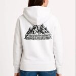 Kadın 3 İplik Pamuklu Kapüşonlu Hoodie Sweatshirt Nihilist Penguen Baskılı - Beyaz