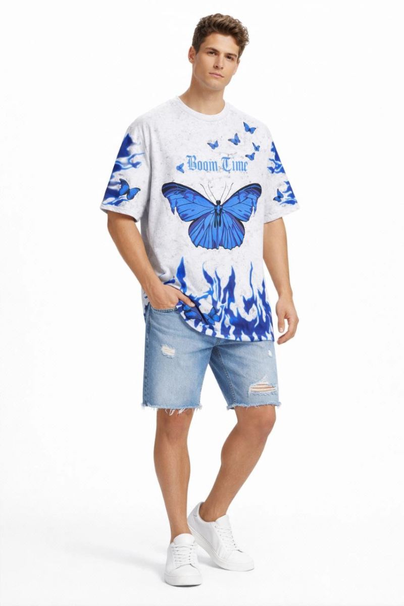 vlmrtr-9484_6991c4616f02c-54136226-sw853sh1280-3vfc5f2y.jpg Asit Yıkamalı Oversize T-Shirt Bisiklet Yaka T-shirt - Beyaz - Görsel 1