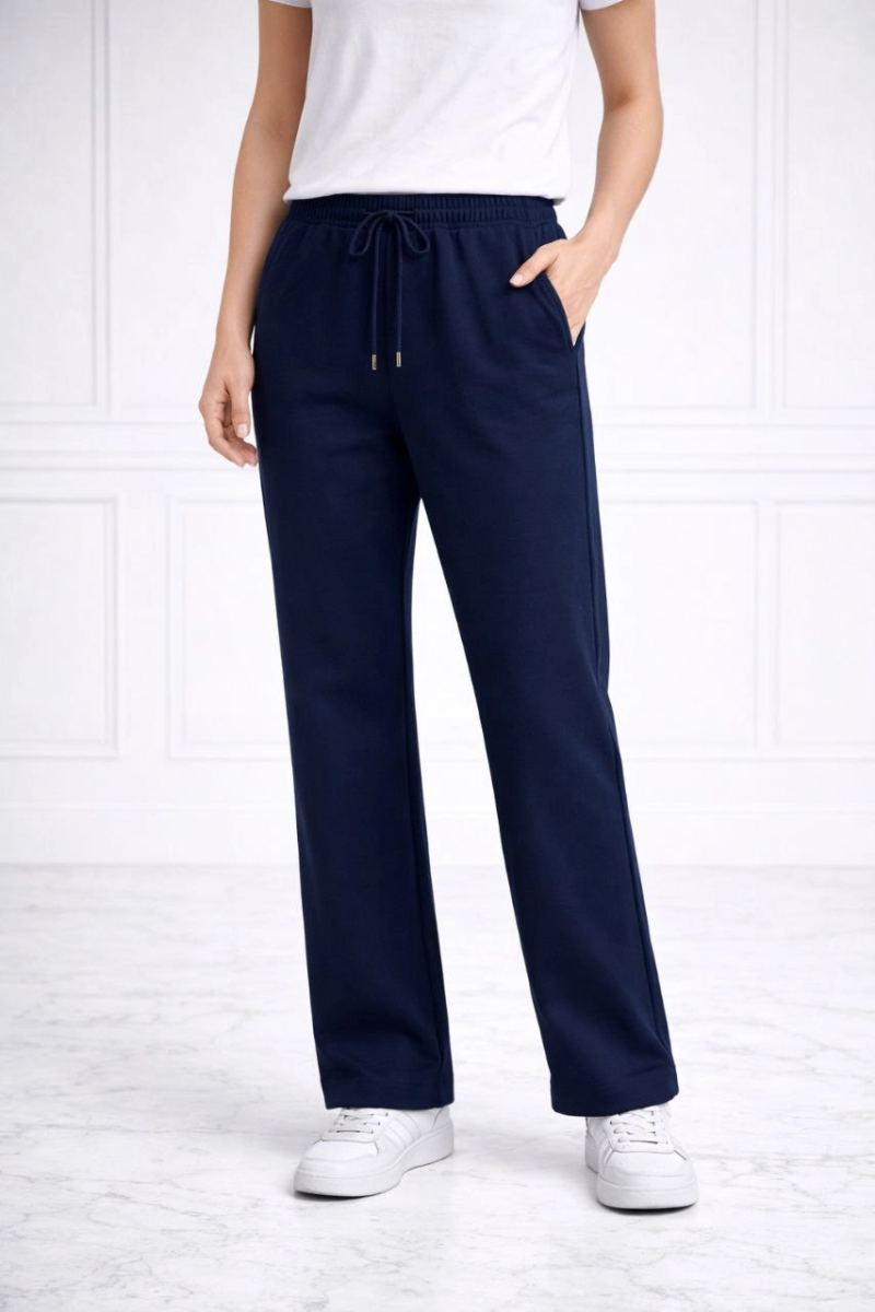 vlmrtr-9544_6995f0995b5aa-82802049-sw853sh1280-2cyl8x54.jpg Kadın Düz Paça Beli Lastikli Eşofman Altı Pantolon - Lacivert - Görsel 1