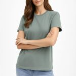 Bisiklet Yaka Düz T-Shirt Regular Kalıp T-shirt - Mint Yeşili