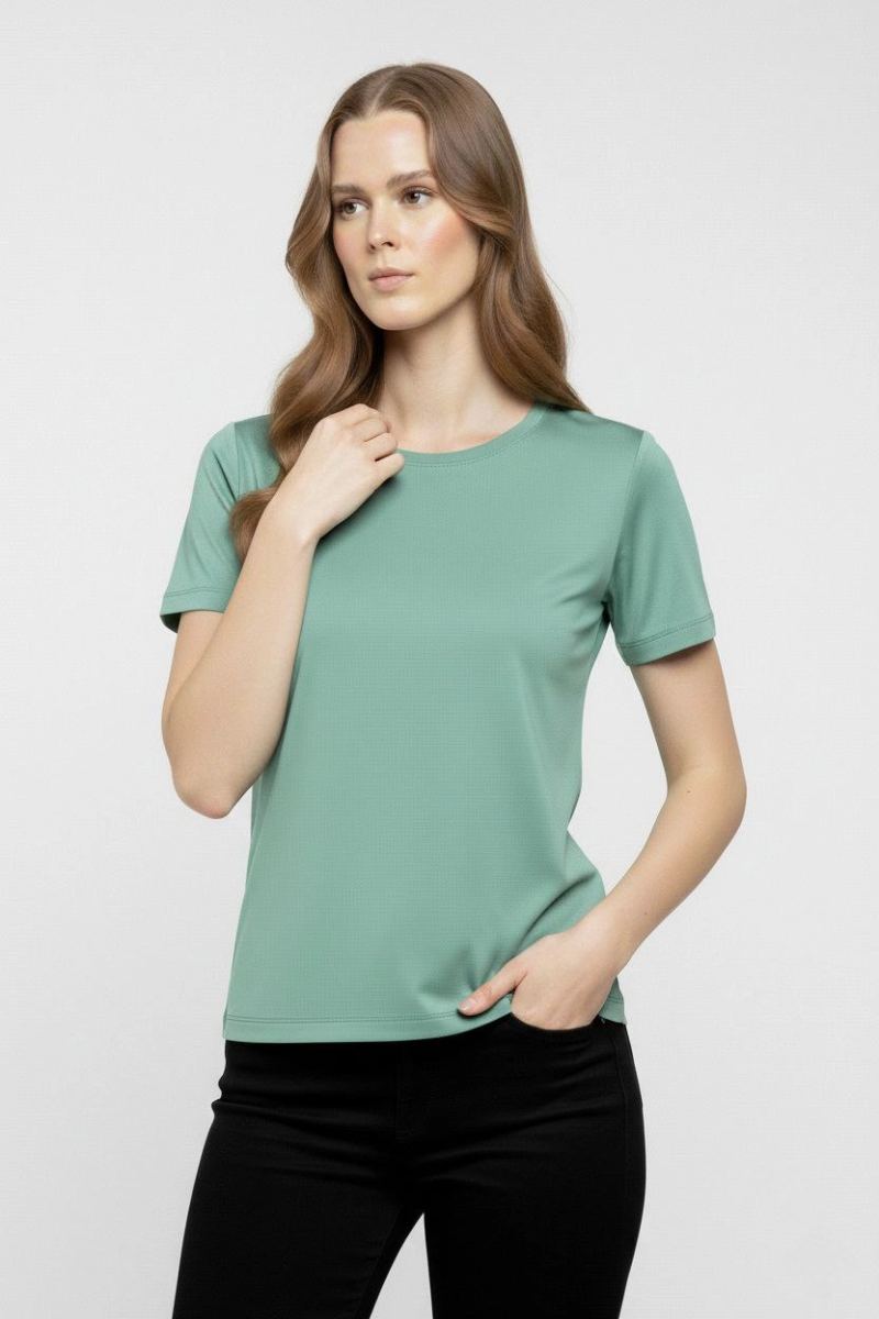 vlmrtr-9659_699da77b0a2e3-57764937-sw832sh1248-2qwq1279.jpg Kadın T-Shirt Bisiklet Yaka Slim Fit Likralı Tişört Yazlık Basic Body - Mint Yeşili - Görsel 1
